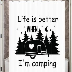 47x64 Camping shower curtain RV/small shower curtain